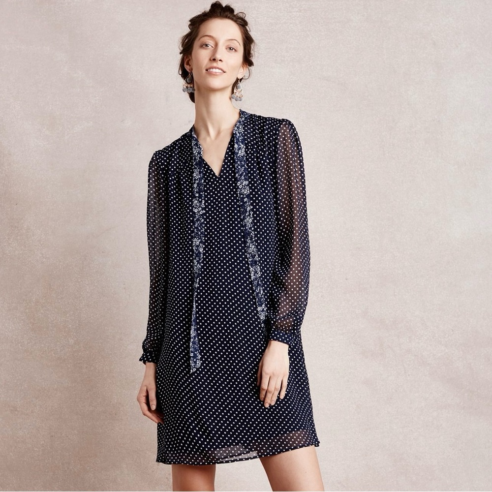 Anthropologie 111 Tyhlo Isla Chiffon Mini Dress‎ Size Medium